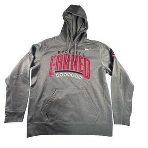 Nike Ohio State Buckeyes Therma-FIT Pullover Hoodie Sweatshirt Mens L